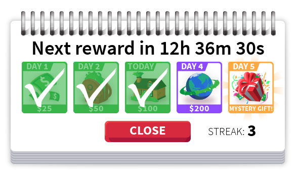 Adopt Me 1K Log-In Daily Streak : r/roblox