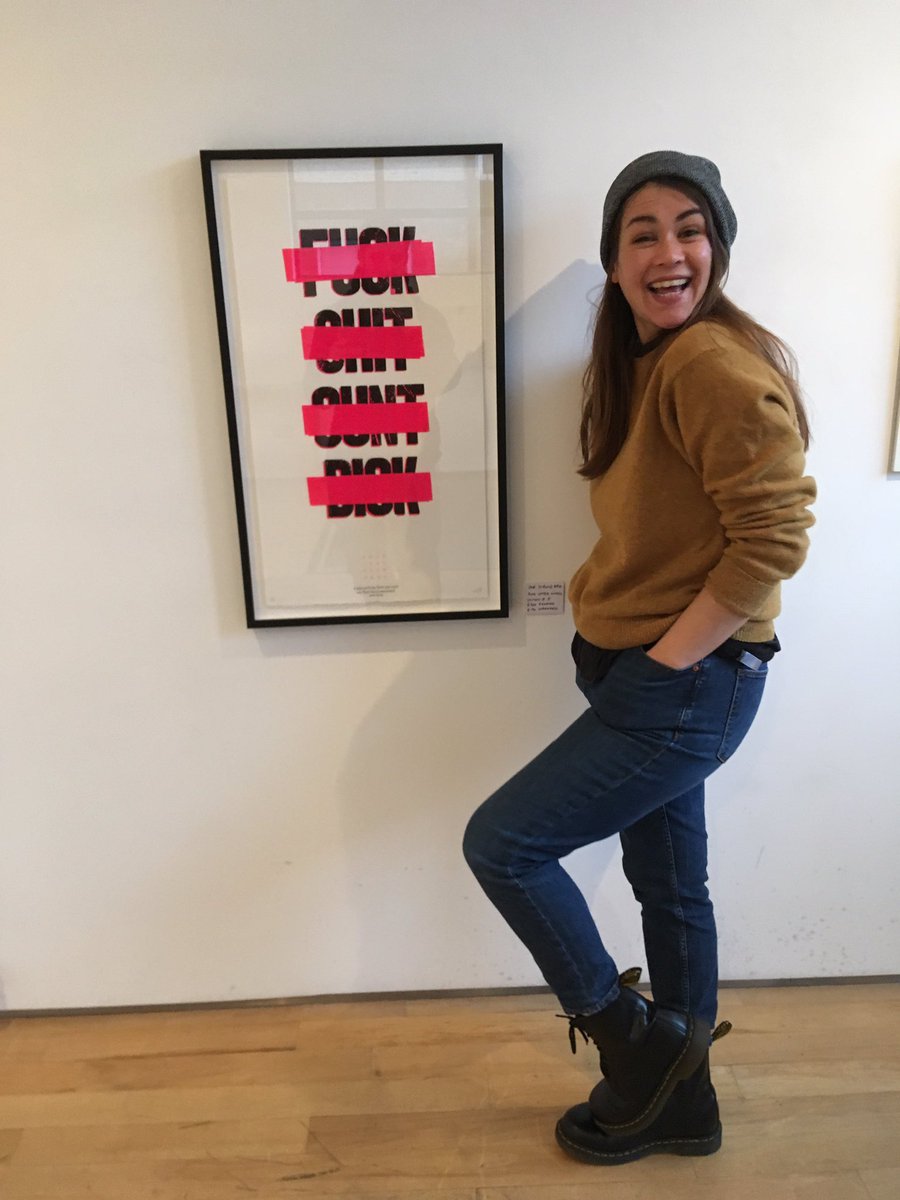 hollypereira81's tweet photo. Enjoying the profanity from @ItsOneStrongArm at #letterbomb @CopperHse. Open Sat 11-4/ Mon &amp; Tues 9.30-5. Come say hi! #exhibition #typelove https://t.co/nKAvaGgkPm