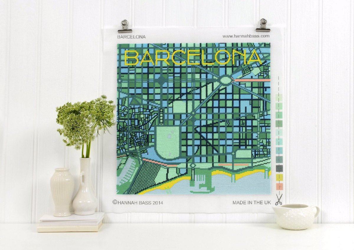 How is it March?
#marchmeetthemaker time! My favourite map to make was Barcelona. I just love the city layout &amp; the story it tells - the modern grid system compared to the chaotic old town on the left. The colours are Gaudi inspired. The motorway is in peach. Happy Friday all 😊