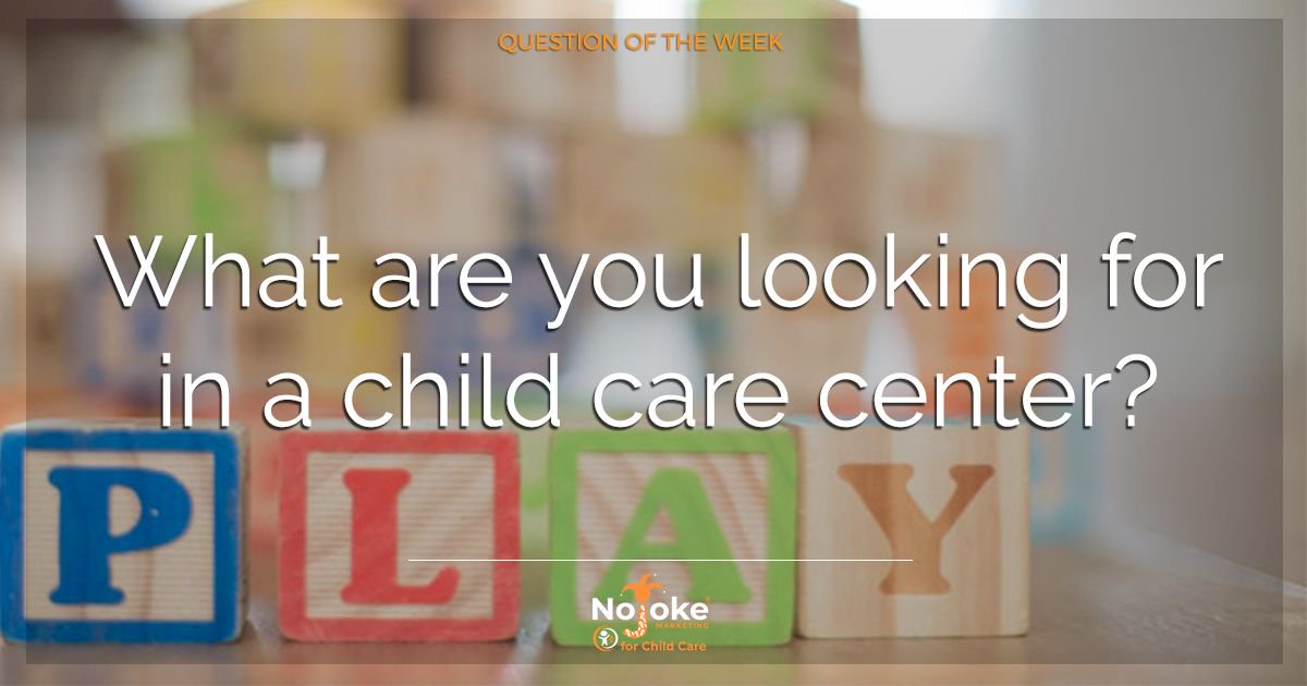 Parents, what do you look for in a child care center? #NJMchildcare #childcare #AskNJM