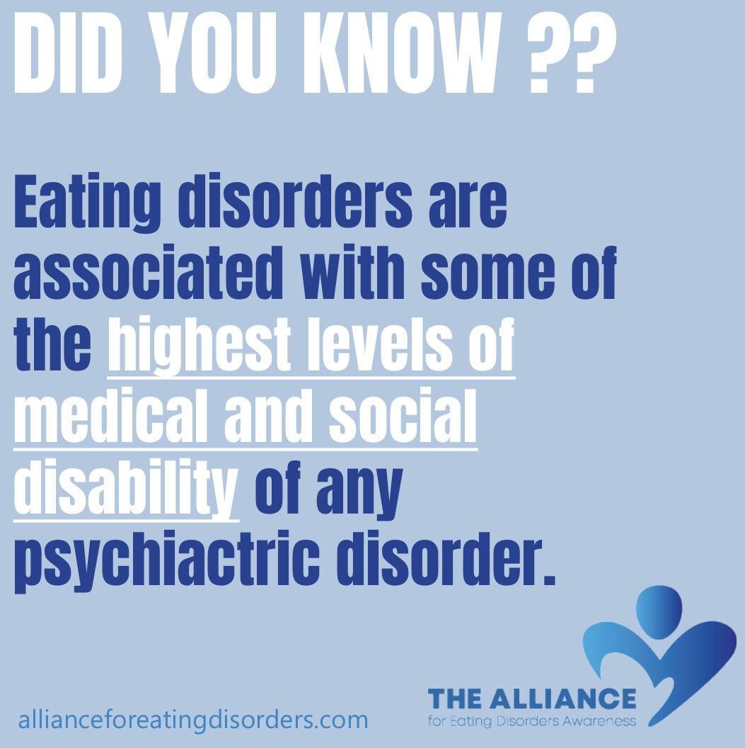 AllianceforED_'s tweet image. Did You Know??
.
.
.
#didyouknow #EDawarenessweek #highestlevel #medical #social #disability #psychiactricdisorder #eatingdisorders #edrecovery #recovery #recoveryispossible #yourpathtorecovery #mentalhealth #findEDhelp #allianceforEDA