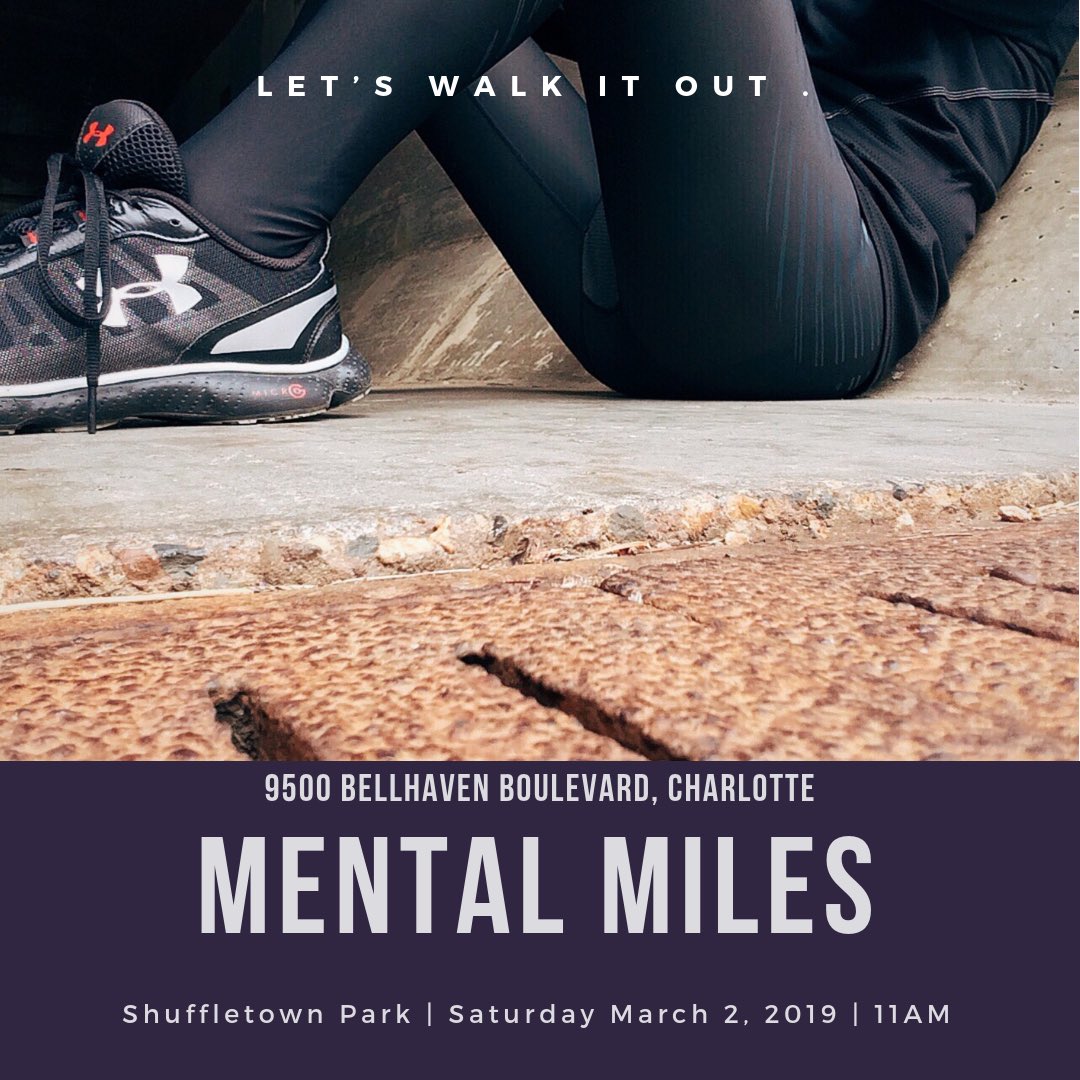 Can we waaaalkkkkk for a minute?
🎤😩 

Come enjoy a nice walk at the park tomorrow morning if you can! #Events #Charlotte #MentalMatters #MentalMiles