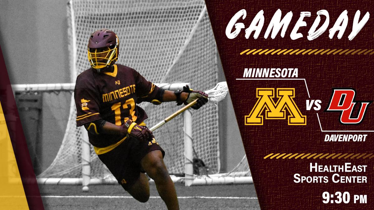 Davenport is in town this weekend. This game may go past your bedtime, but it will be one you'll want to be at! #UMNvsDU #Gameday #MaroonandGold