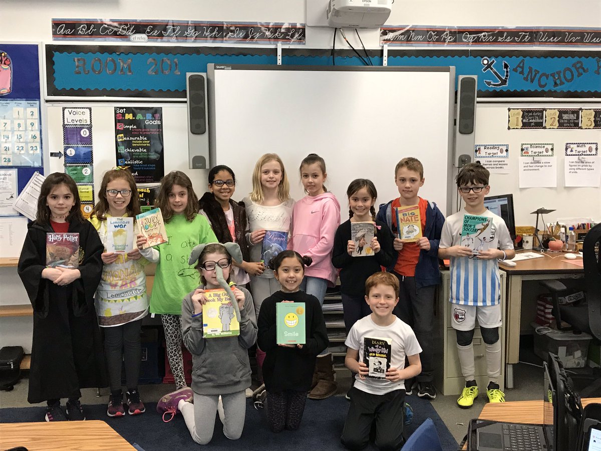 Dressed up as their favorite book character to celebrate Read Across America! #EngageD64, d64Smiles, #roosevelt64