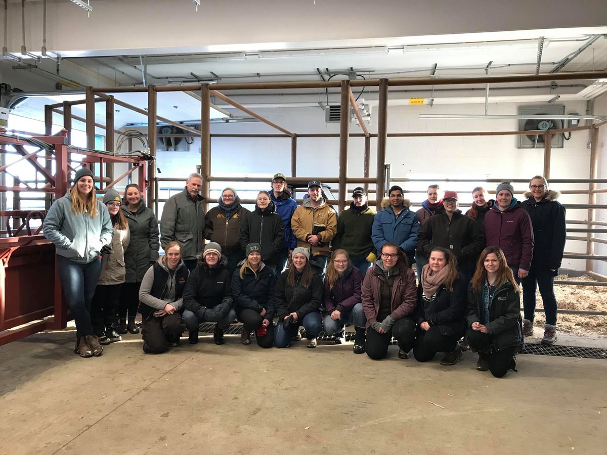 wcvm_pac's tweet photo. PAC members toured the @LFCE_usask facility this week! Incredible facilities and research taking place here that will provide valuable #beefindustry information! #usask #CanadianAg #beefresearch #futureveterinarians https://t.co/kDwueSXLNX
