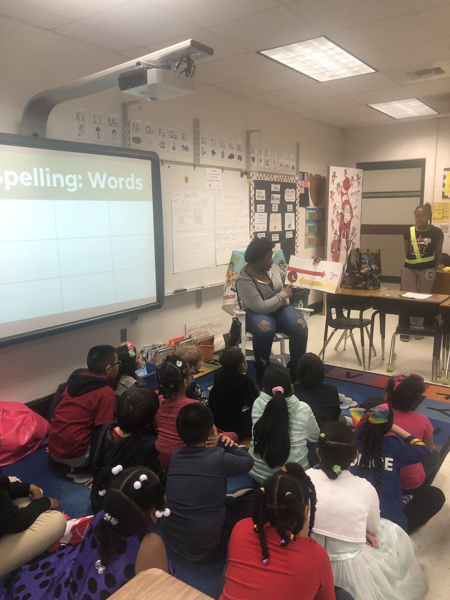 What a special treat to have Mr. Hall and scholars from North Forsyth High School share their love of reading with our class today! #ONEGibson #ReadAcrossAmericaDay <a href="/rustyhall09/">Rusty Hall</a> <a href="/GibsonGrizzlies/">Gibson Elementary</a>