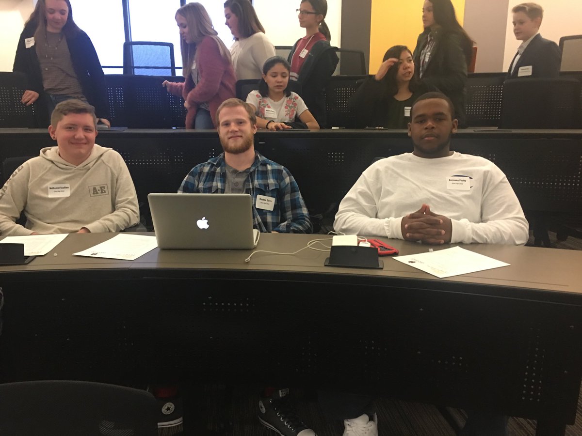 My guys setting up shop at the ⁦⁦<a href="/uawaltoncollege/">U of A Walton College</a>⁩ #SocialInnovationChallenge !  ⁦  ⁦<a href="/eStemPCS/">eStem PCS</a>⁩ &amp; <a href="/NobleImpact/">Noble Impact</a>⁩ is being well represented today by these 3! Good luck Gents!