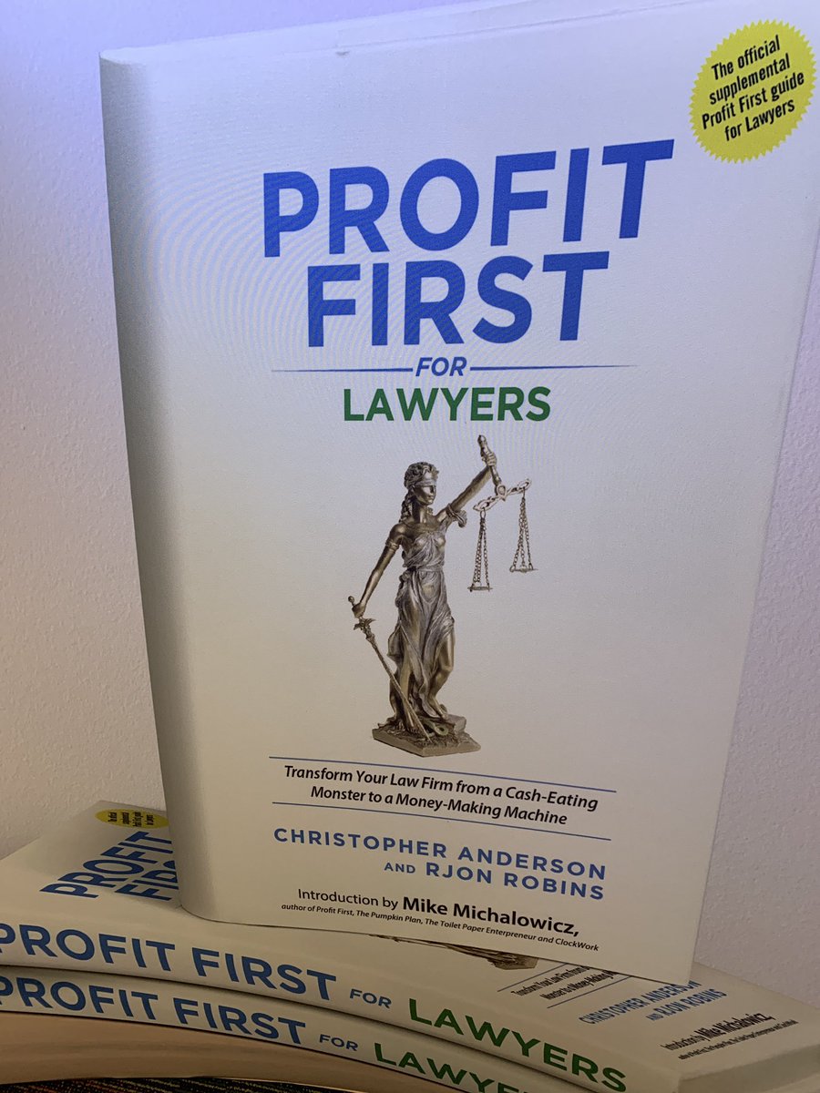 LawFirmBusiness's tweet photo. Just a few advance copies of Profit First for Lawyers remain!  If you can’t stop by booth #206, you can order on https://t.co/R6RxBvuepS!  #ABATECHSHOW https://t.co/d9AhsCGtON