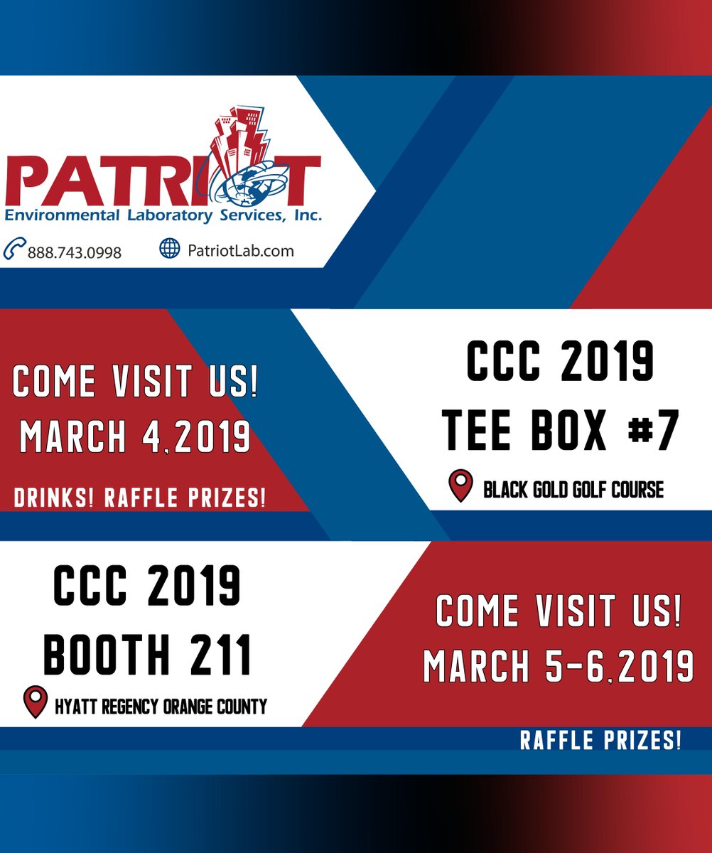 PatriotLab's tweet image. Come visit us at this year's CCC! We cant wait to see everyone! #TeeBox7 #Booth211