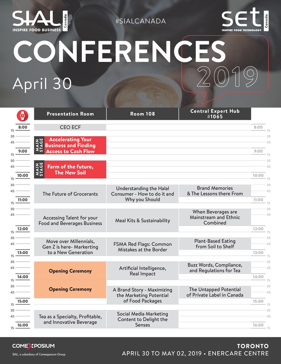 [LETS.TALK] Mark your calendars! From the future of grocerants to plant-based eating, here’s what you can’t miss on the 1st day of #SIALCanada 2019!