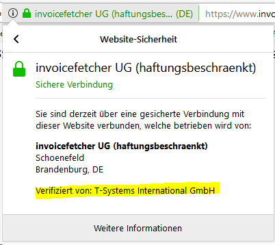 Für mehr Sicherheit haben wir soeben ein neues SSL/TLS Zertifikat von <a href="/tsystemsde/">T-Systems DE</a> eingeführt. Wie gewohnt bei uns auf Bankniveau. Damit ist diese wichtige Komponente im Rahmen unseres Sicherheitskonzept nun auch aus Deutschland/Europa. Weiter gehts mit den Monatsabschlüssen.