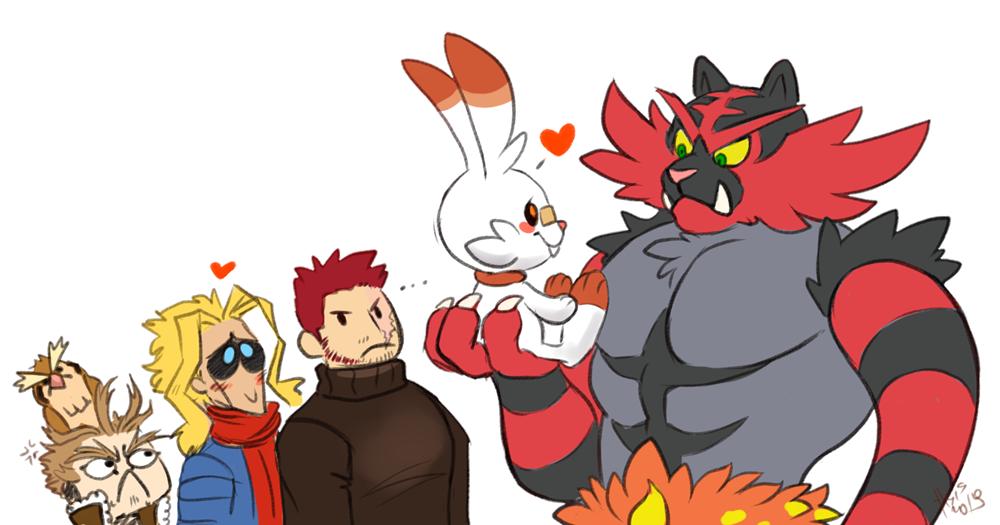 Dragonasis Nowar Scorbunny Incineroar Pidgey Pokemon Hawks Endeavor Allmight Bnha 3 T Co 4zjhwsacx8 Twitter