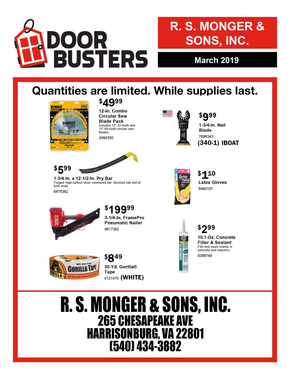 March Door Buster deals are here and ready to help you get a jump on those spring projects - check them out!
