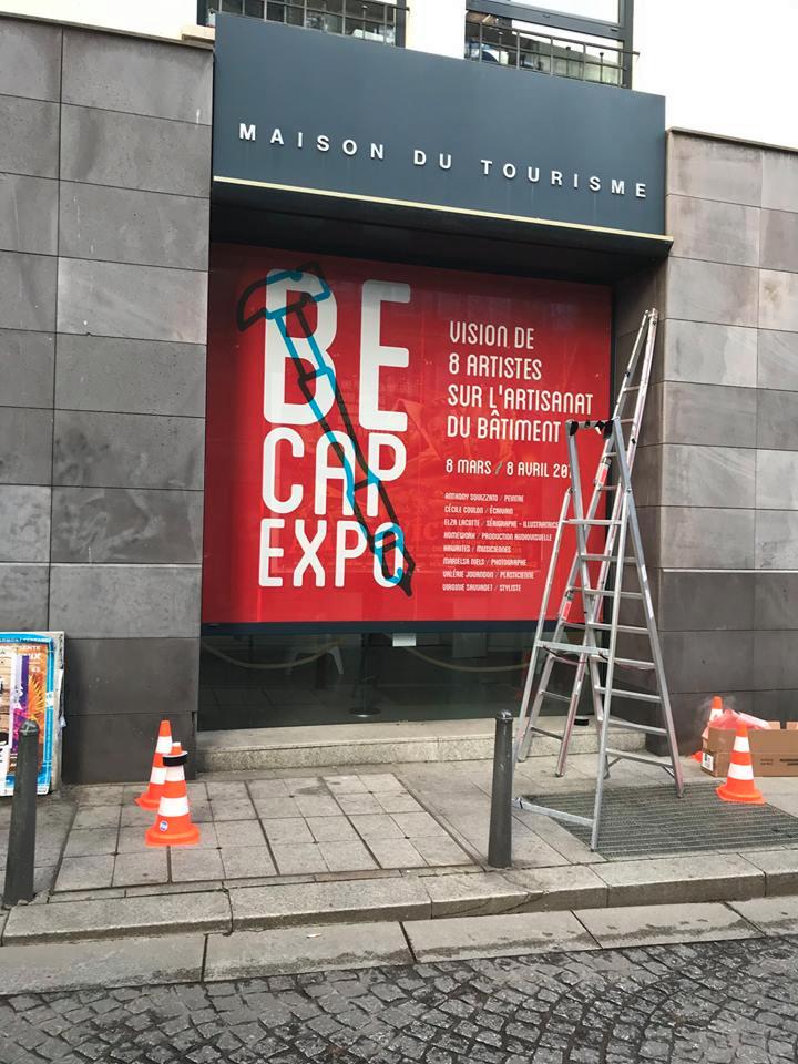 CAPEB_63's tweet photo. CAPEB 63 
Be Cap - Expo - Vision de 8 artistes sur l'artisanat du bâtiment

Ça prend forme à Clermont Auvergne Tourisme. 
 J-7 ! https://t.co/FEm7jADupV