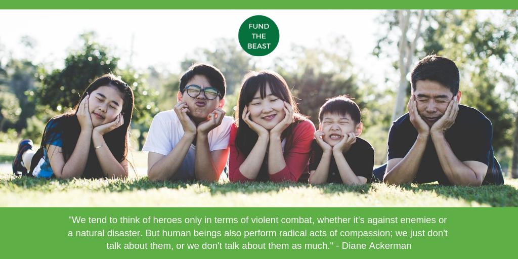 "We tend to think of heroes only in terms of violent combat, whether it's against enemies or a natural disaster. But human beings also perform radical acts of compassion; we just don't talk about them, or we don't talk about them as much." - Diane Ackerman #TheBeastFilm