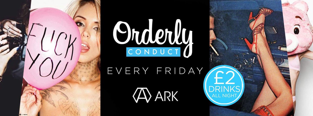 ORDERLY CONDUCT ✨🤩
Manchester's Biggest Friday! 🕺🤩✨
Tonight at Ark Deansgate Locks!
£2 drinks all night! 🌟🤩💃 ✨