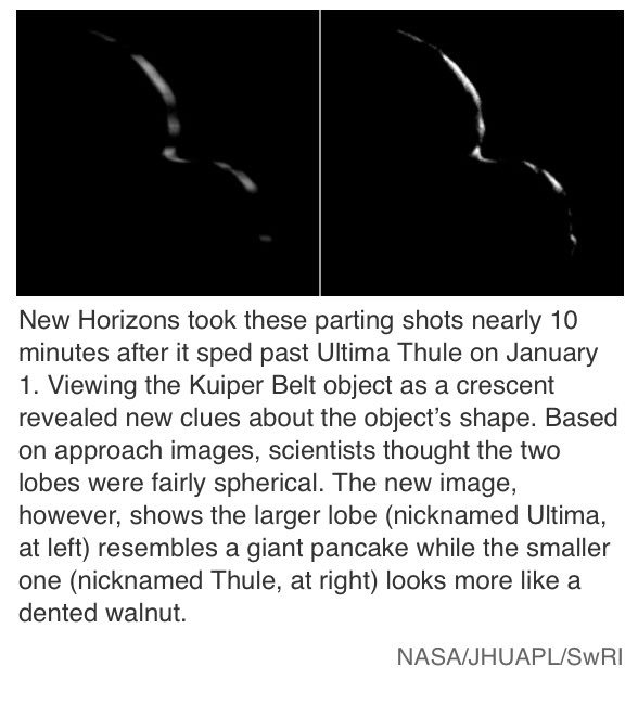 Spyder_Webb's tweet photo. 1st objectives of #UltimaFlyby: Map #2014MU69’s shape, geology, color units & surface composition & search for satellites/rings.
2nd objectives: Search for atmosphere, solar wind interaction, map topography & take temps of day & night sides.
All of these objectives were met! https://t.co/L2CNmFQxYW