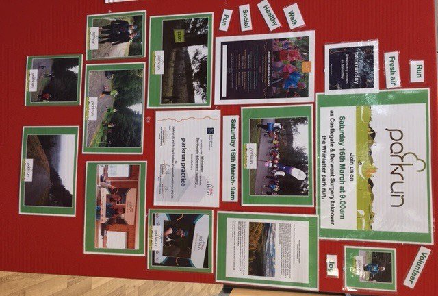CastlegateSurg2's tweet photo. Our Parkrun display in our waiting room @parkrunUK , come and join us on the 16th March at Whinlatter @WParkrun https://t.co/QBJJCep30h