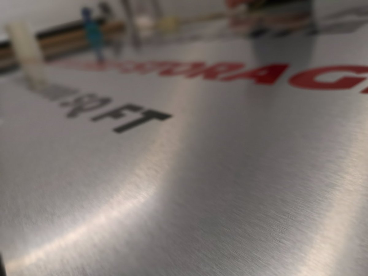 EliteSigns's tweet photo. #Love the finish on our #brushedstainlesssteel effect #signpanel for #CrosbyYard #industrialestate.
With #Metamark #vinyl & a removable yellow #aluminiumcomposite #sign #flash for when there are units available.
@metamarkuk @AmariSouthWales https://t.co/2Mwy9TdFSC
