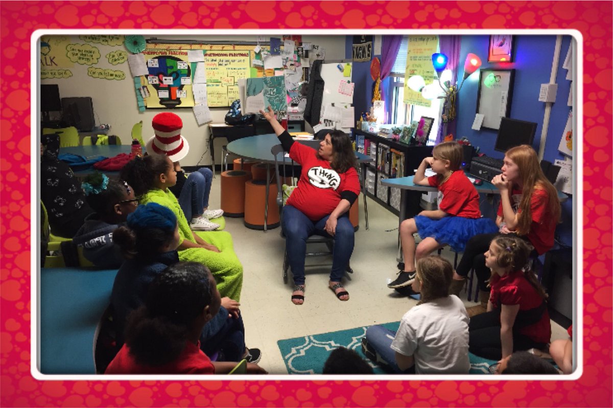 meaganeastman18's tweet photo. The Seussical fun spans our NELC cluster! Thanks @haynes_bridge principal for reading to us today! #ReadAcrossAmericaDay #readacrossNELC https://t.co/PuzNh8Ls2W