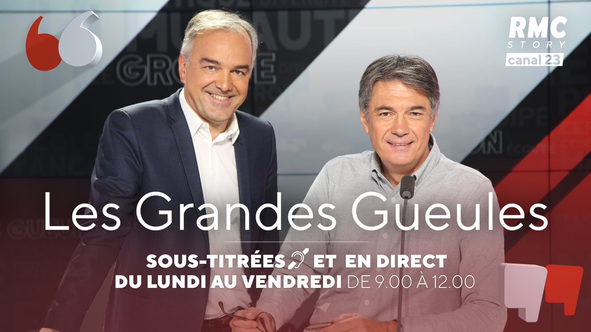 UNISDA_STT's tweet image. Après le #BourdinDirect de @RMCinfo, autour des Grandes Gueules de @RMCStorytv @GG_RMC d’être sous-titrées en direct et donc accessibles aux personnes sourdes ou malentendantes 😎