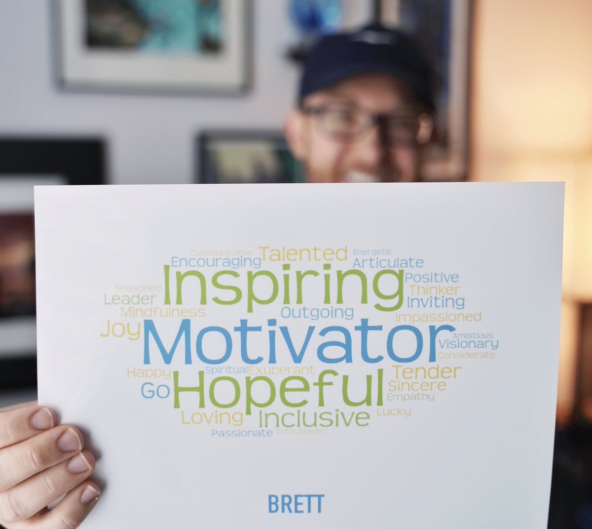 BrettCulp's tweet photo. My friends shared words that describe me & created this graphic.
It makes me so happy! 💙 https://t.co/44pqASDl8o