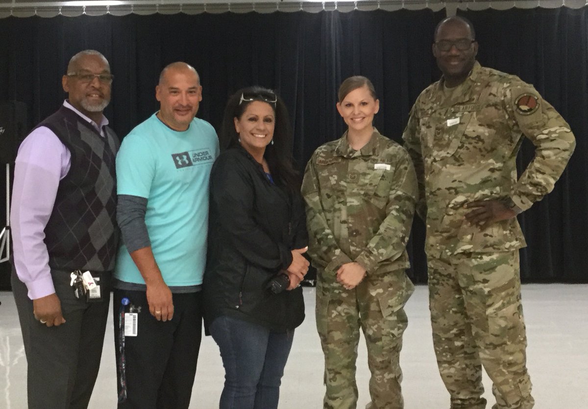 CoachGonzaba's tweet photo. We would like to thank Mr Brewster and Mrs. Anderson for joining us at Langley for  Heroes for Health Day.#LangleyLobos @NISDLangleyES https://t.co/S2qlTkDKDb