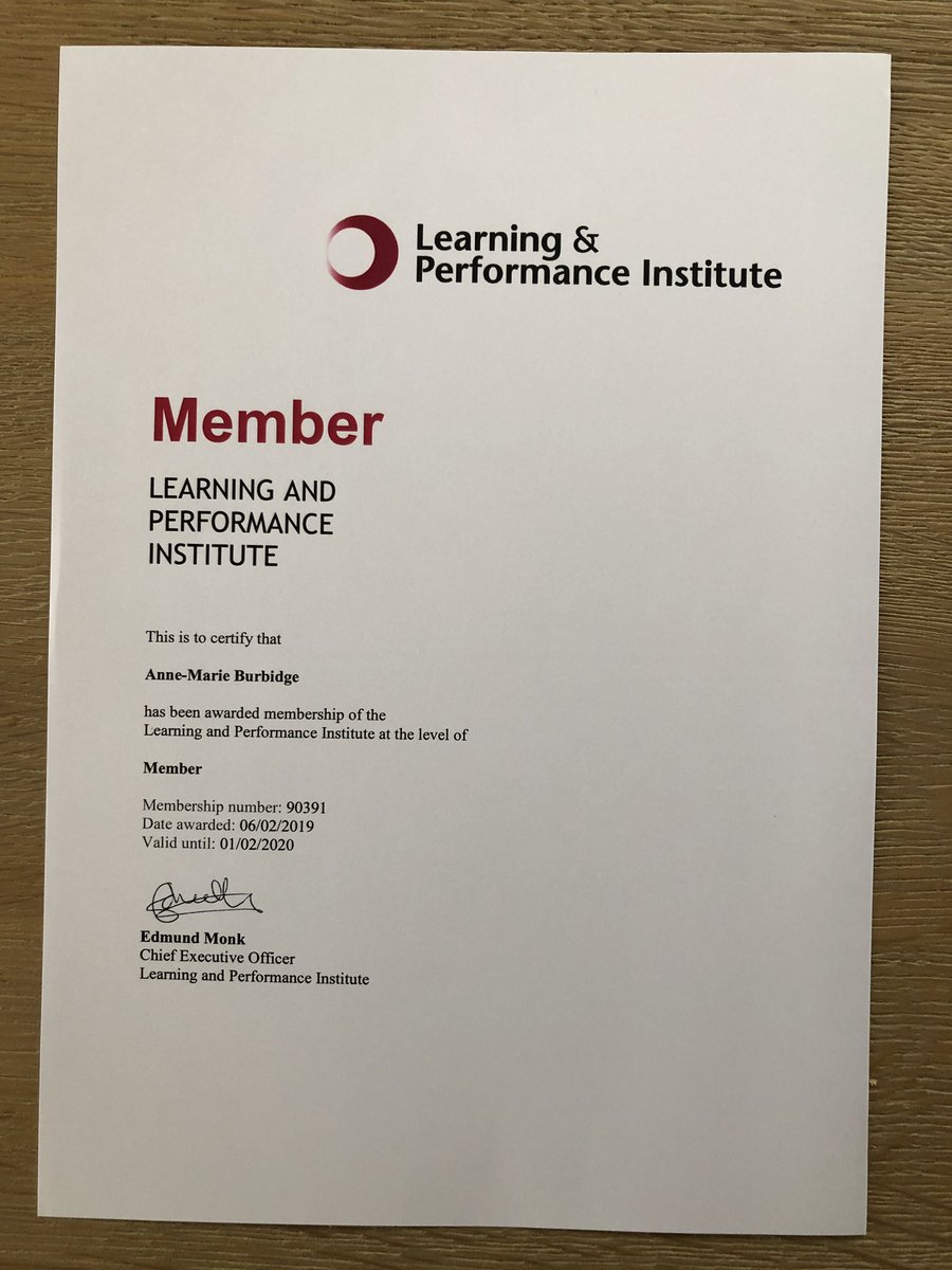 Introducting one of the newest Members of the Learning &amp; Performance Institute 🙋🏼‍♀️ Looking forward to getting involved and learning lots! <a href="/YourLPI/">The LPI</a> #learning #LnD #HR #development
