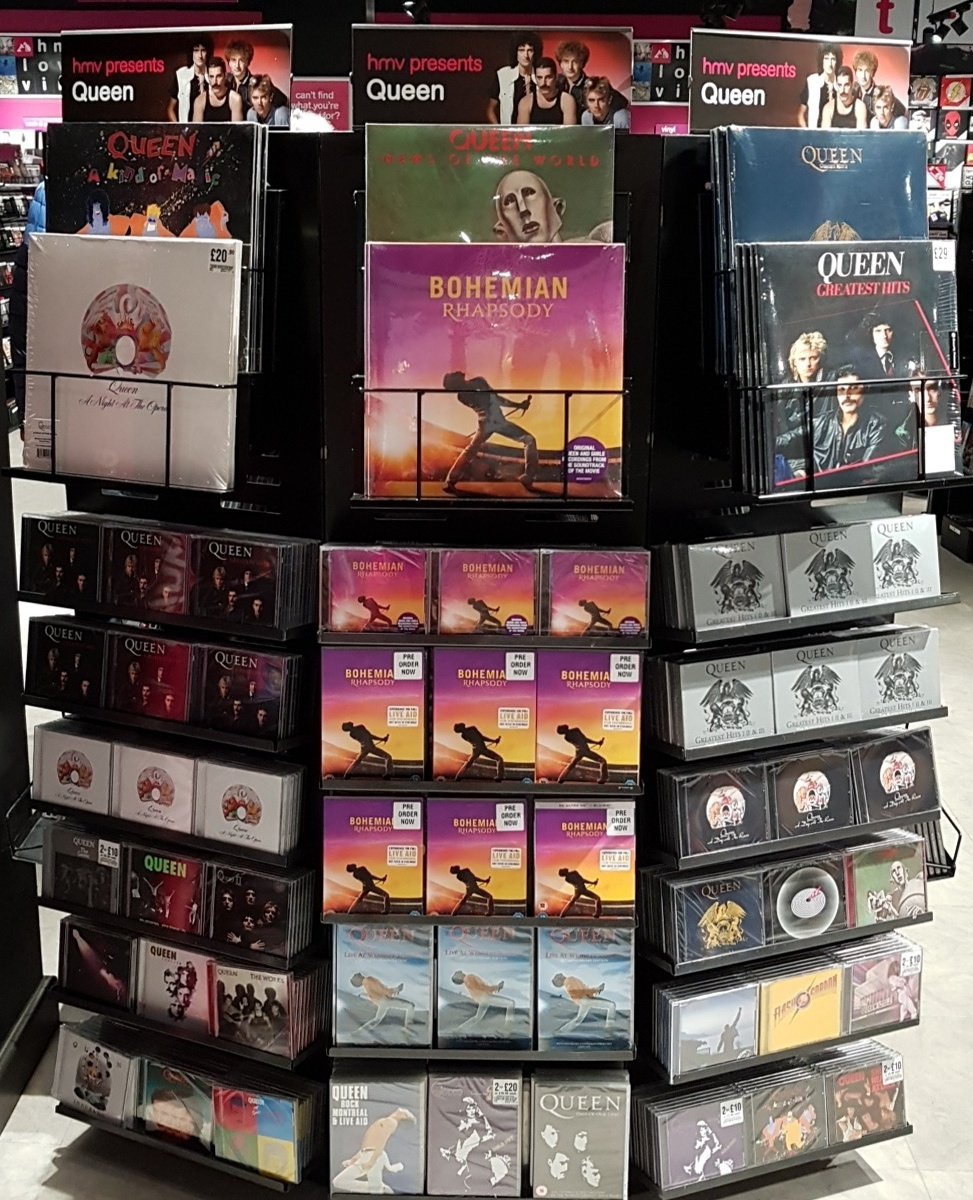 . <a href="/BoRhapMovie/">Bohemian Rhapsody</a> is released on Monday, we will be open at 9am
#BohemianRhapsodyMovie