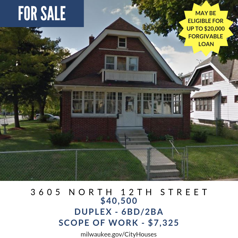 MilwaukeeDCD's tweet photo. Check out our #FeaturedHomeFriday! This duplex home in the Arlington Heights neighborhood has 6 bedrooms and 2 bathrooms. A perfect opportunity to become a homeowner and a landlord at the same time! Visit https://t.co/kAKYRXEPeQ for more info. #Milwaukee #Homeownership https://t.co/5J57OiBTK6