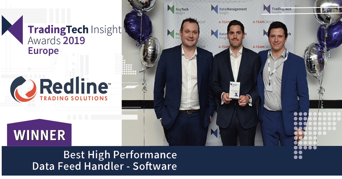 redlinetrading's tweet photo. Thank you @TradingTechIns! We are humbled to be recognized as this year's Best High Performance Data Feed Handler - Software in Europe! #TTIAwards #feedhandler #tickerplant #marketdata 
https://t.co/VClPff4sgm https://t.co/oqOYzuh61l