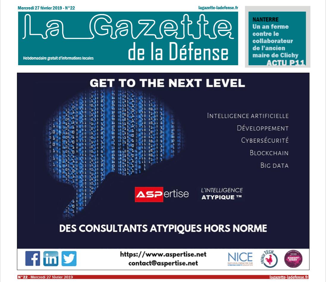 <a href="/aspertise/">ASPertise</a> ouvre la voie aux idées nouvelles...

Paru cette semaine dans <a href="/LaGazette/">lagazette</a> de la Défense, une nouvelle campagne de communication.
 #Tech #IntelligenceAtypique #ServicesIT #Cyber