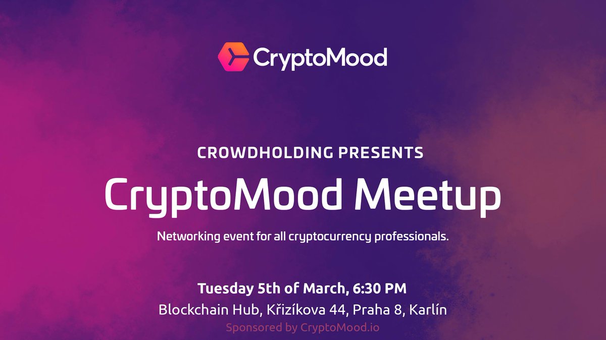 cryptomood's tweet photo. Hello community! #CryptoMood will be hosting a #Meetup on the 5th of March in #Prague! We will #live stream our #showcase of CryptoMood at 7 pm (CET), and don’t forget to meet us online. 

#signals #cryptocurrency #trading

https://t.co/iXG5kzt1U8 https://t.co/Wgwnfm1k7c