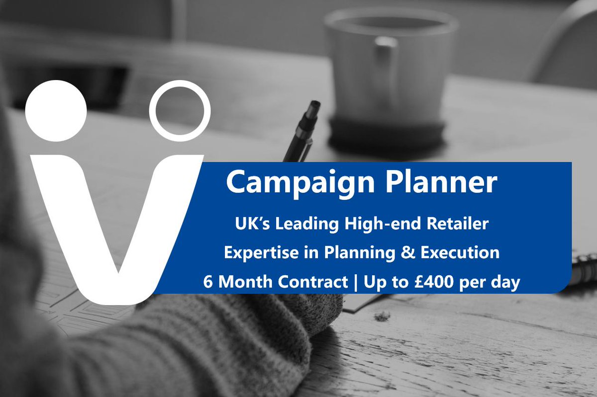 CVMPeople's tweet photo. The UK's largest high-end retailer is looking for a Campaign Planner to join them on a 6-month contract! Contact Reeta before it's too late https://t.co/WzqyTLZHDx

For the best opportunities &amp; latest thinking follow our page 🐤

#Jobs #Careers #Hiring #marketing #campaigns https://t.co/8oNQ6Pgi3l
