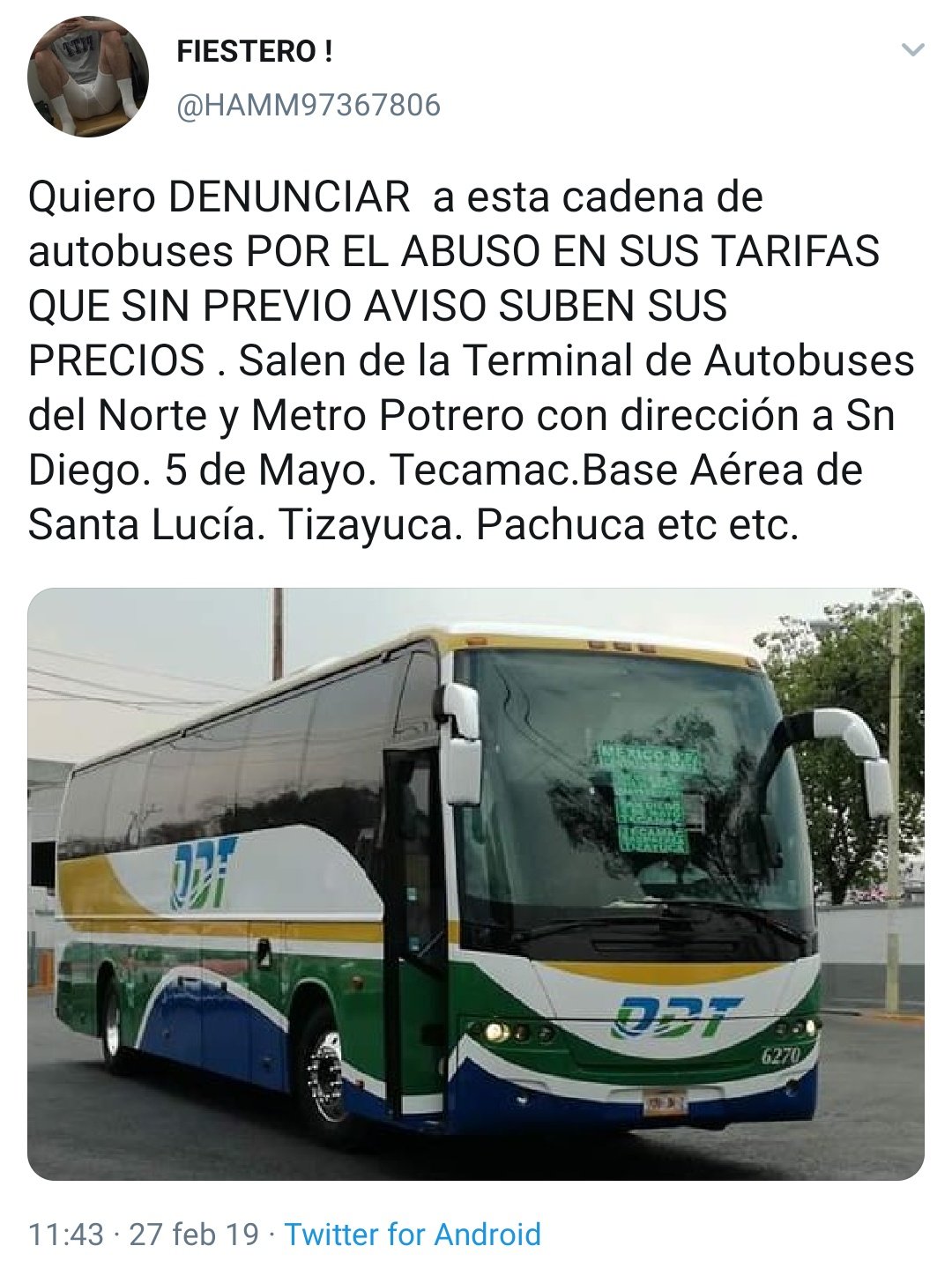 Autobuses De Oriente on Twitter: 