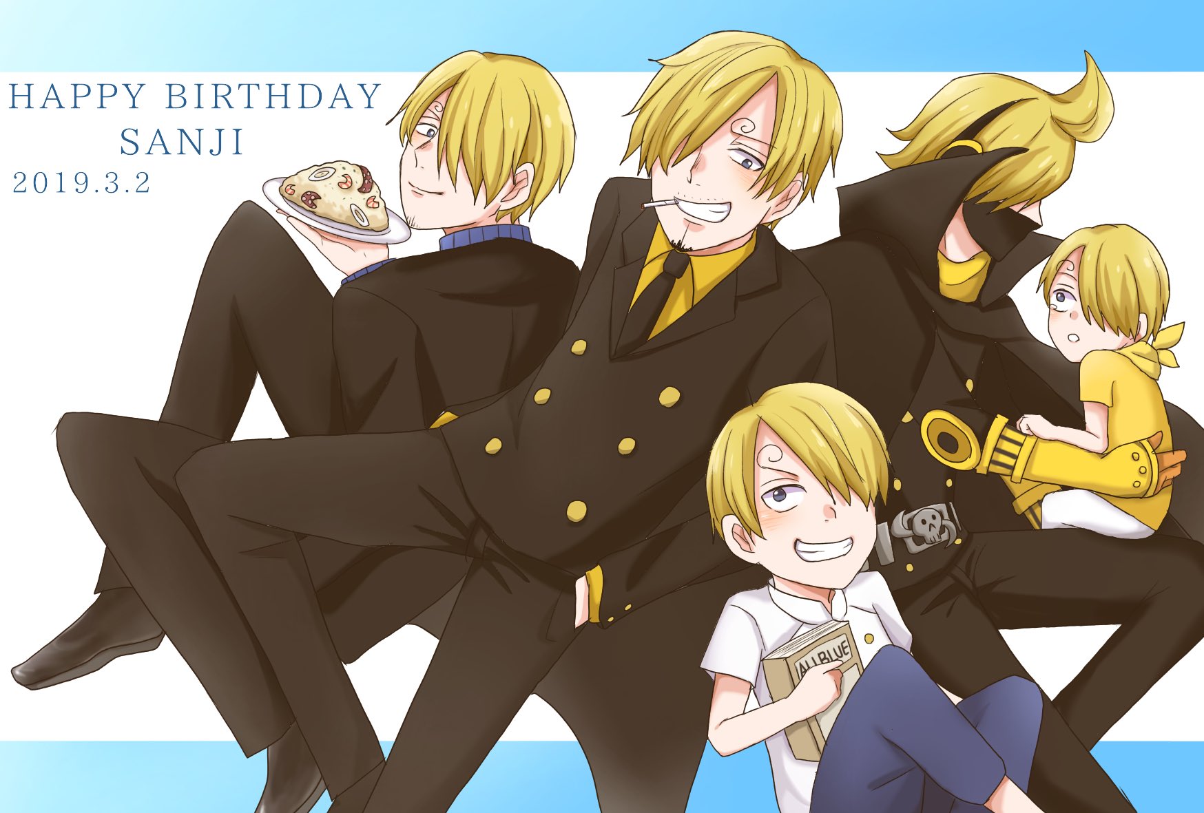 もな A Twitter サンジくんお誕生日おめでとう 王子様で 海賊で 心優しき料理人な貴方が大好きです 生まれてきてくれてありがとう これからの活躍も楽しみ サンジ生誕祭19 サンジ誕生祭19