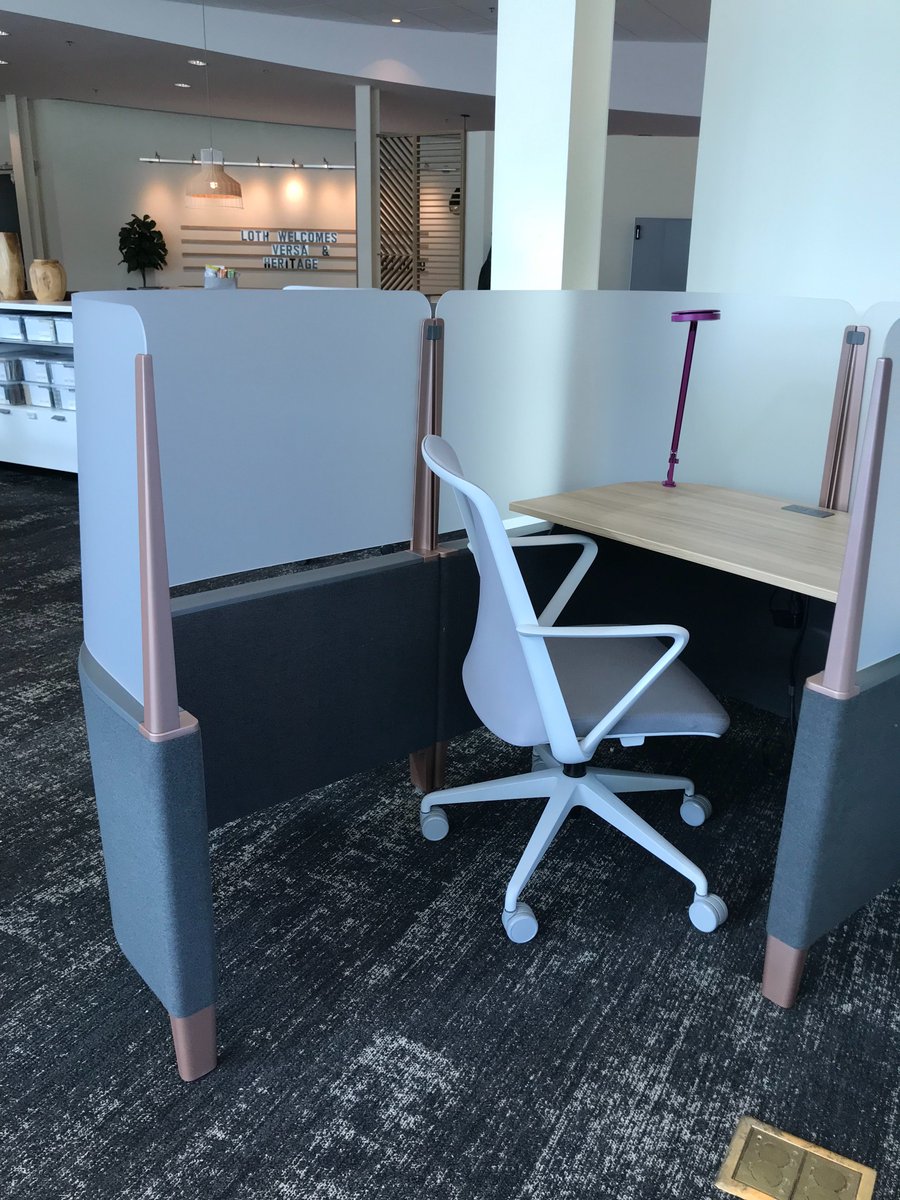 LOTHinc's tweet photo. We recently welcomed a new addition to the #grandviewworkstudio - the #brodydesk by @steelcase. It’s ideal for #focus work in high-traffic #workplace settings or in the #education realm for spaces like the #campus #library. https://t.co/D4lsafJR9G