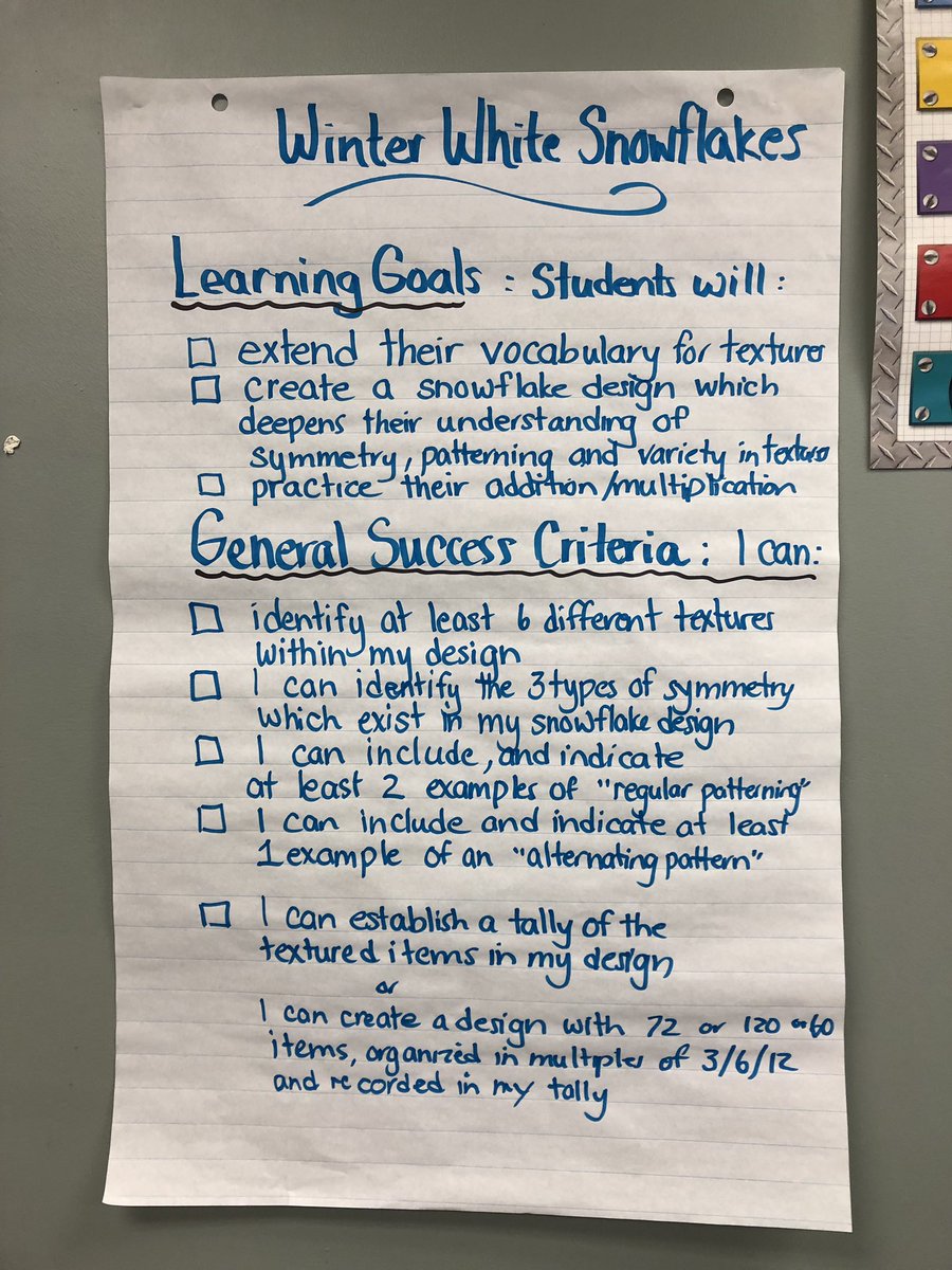 Winter snowflakes in art class! #symmetry #luosocial