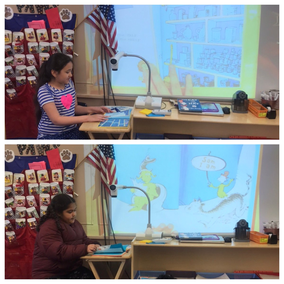 Our 4th grade friends came to read to us in honor of Dr. Seuss’ Birthday! #happybirthdaydrseuss #ReadAcrossAmericaDay