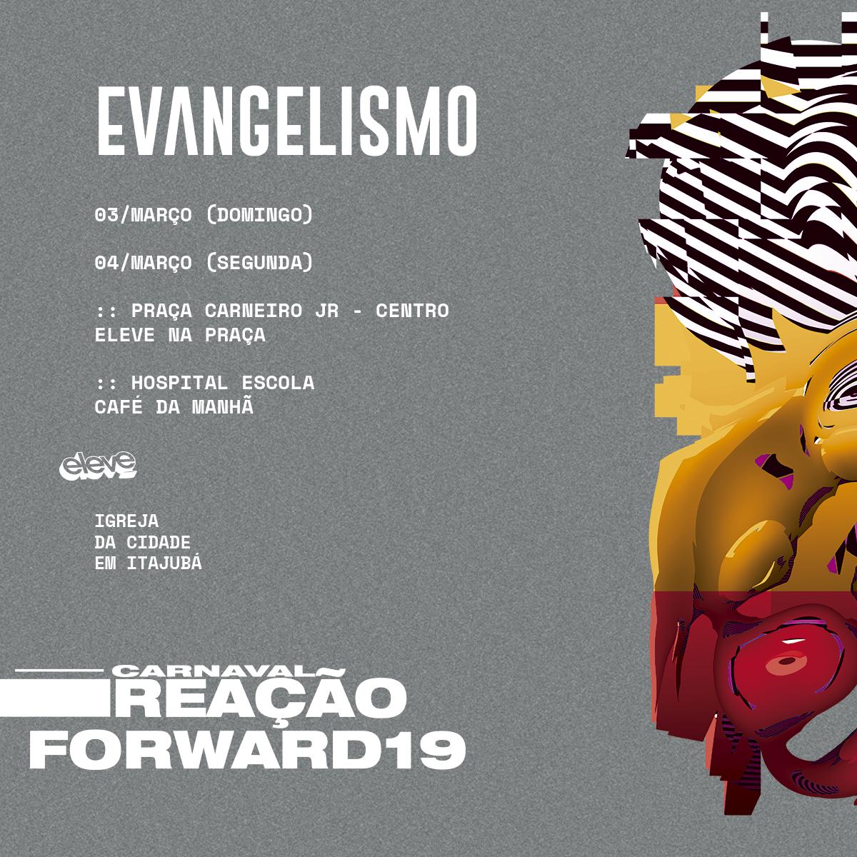 ICItajuba's tweet photo. Somos uma voz. Somos uma Reação!
O Reação Forward 19 chegou para elevar a voz que todos precisam nesse carnaval. Dias 3-4/mar vai rolar as ações da nossa juventude Eleve. Passe pro lado e confira nossa programação!
#Eleve #FF #Reação #Carnaval #Jesus #icitajuba #IgrejaDaCidade https://t.co/t5O5or35st
