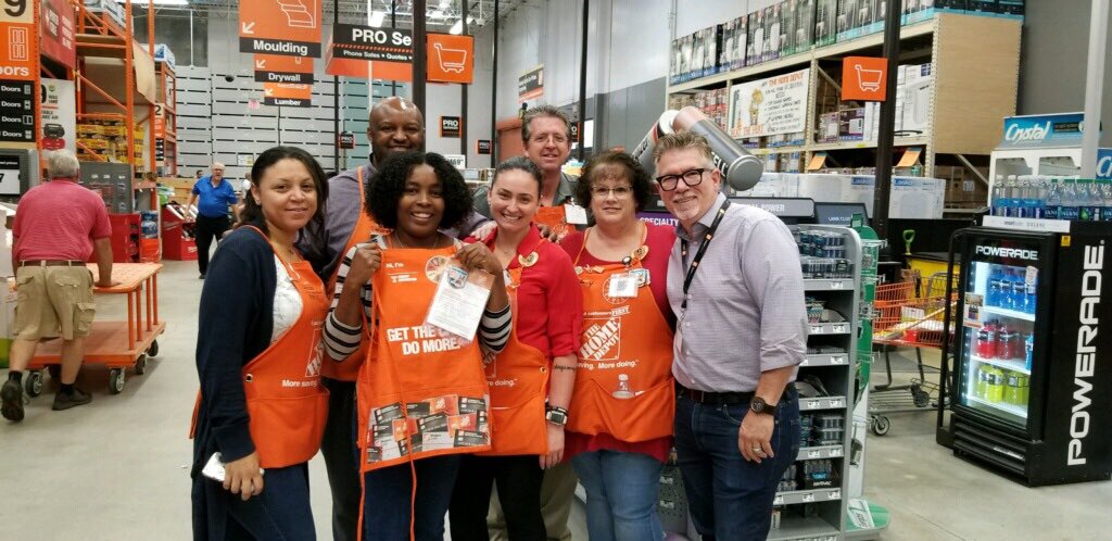 Brian Parkins and the leadership team, recognizing Marie for excellent customer service!!!