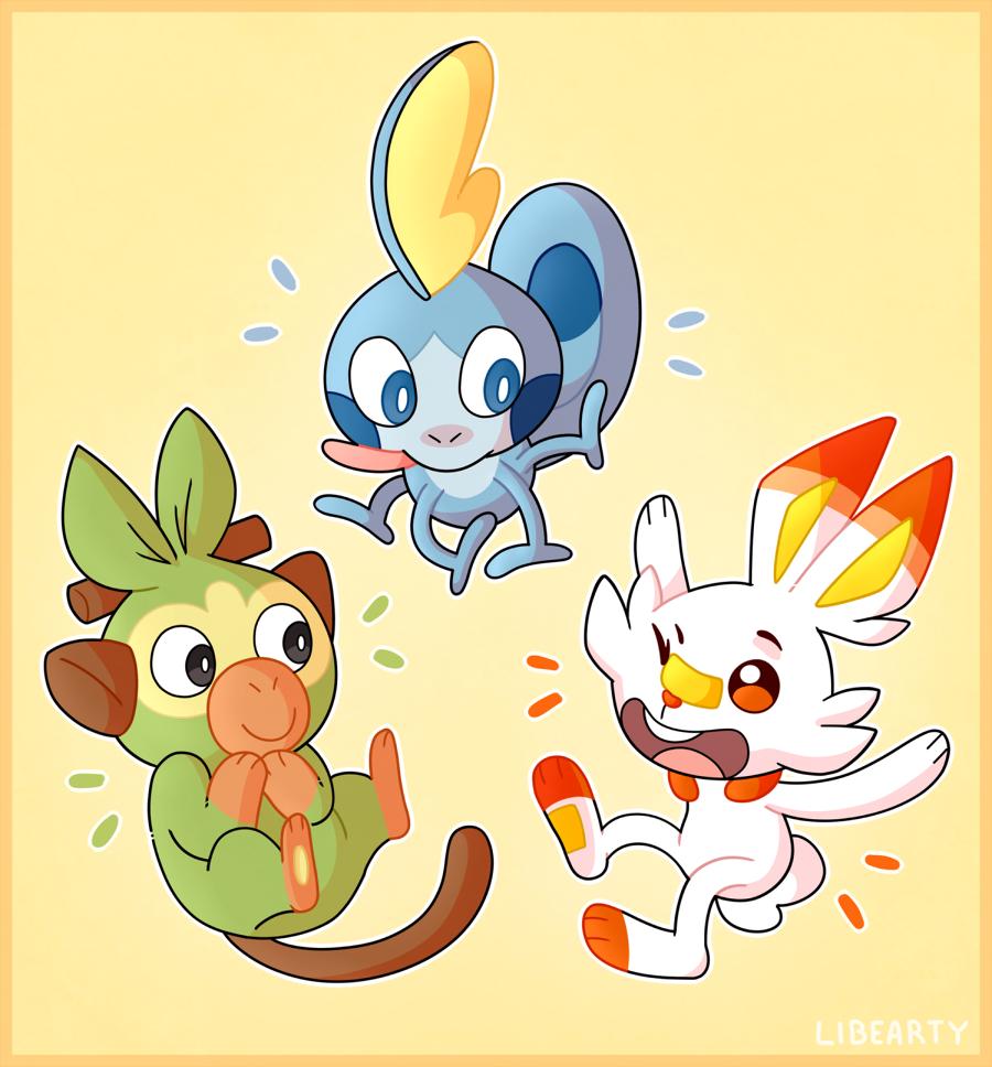 LibeartyComics's tweet image. Hyped for Gen 8! #PokemonDay #GalarRegion #Pokemon #PokemonSwordShield #Scorbunny #Sobble #Grookey
