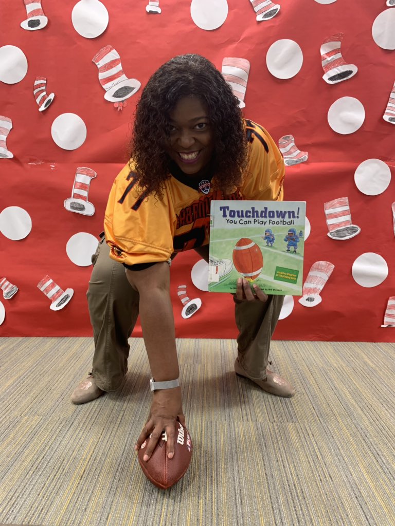 AlabamaFire's tweet photo. General Manager, Christy Shepard, got a chance to “tackle reading” at Coldwater Elementary. She was able to read “Touchdown! You can play football” to some students. The story includes girls breaking barriers. #ALFIRE #WNFC #TACKLEREADING #WOMENSFOOTBALL #BREAKINGBARRIERS https://t.co/IEvPIyzDDm