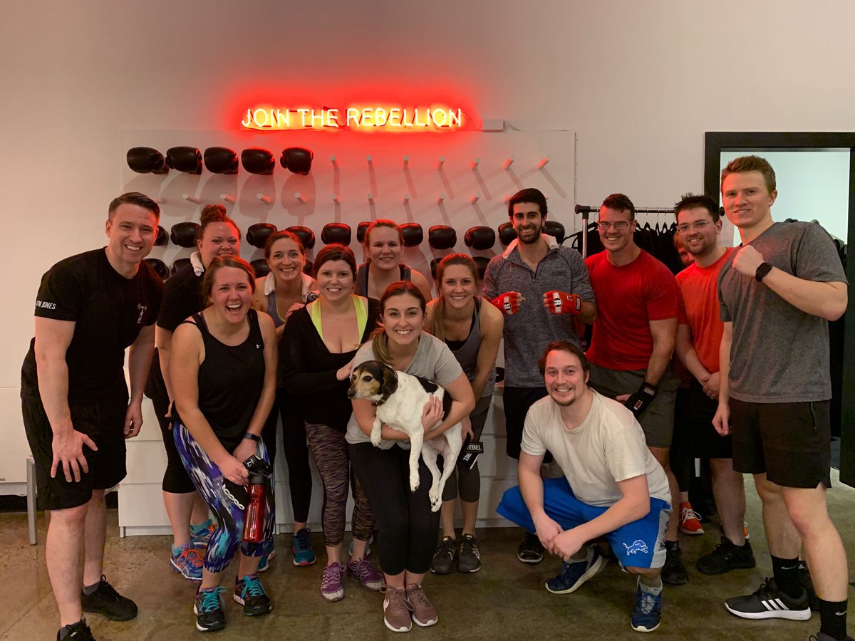 identitypr's tweet image. “Jab! Jab! Cross! Hook! Upper Cut!” Talk about an intense group workout session. Thanks, Rebel Fitness! Boxing + cardio + strength = lots of laughs and plenty of sweat! 🥊 🏋️‍♀️ 🏅#agencylife #begreat #soreeverywhere