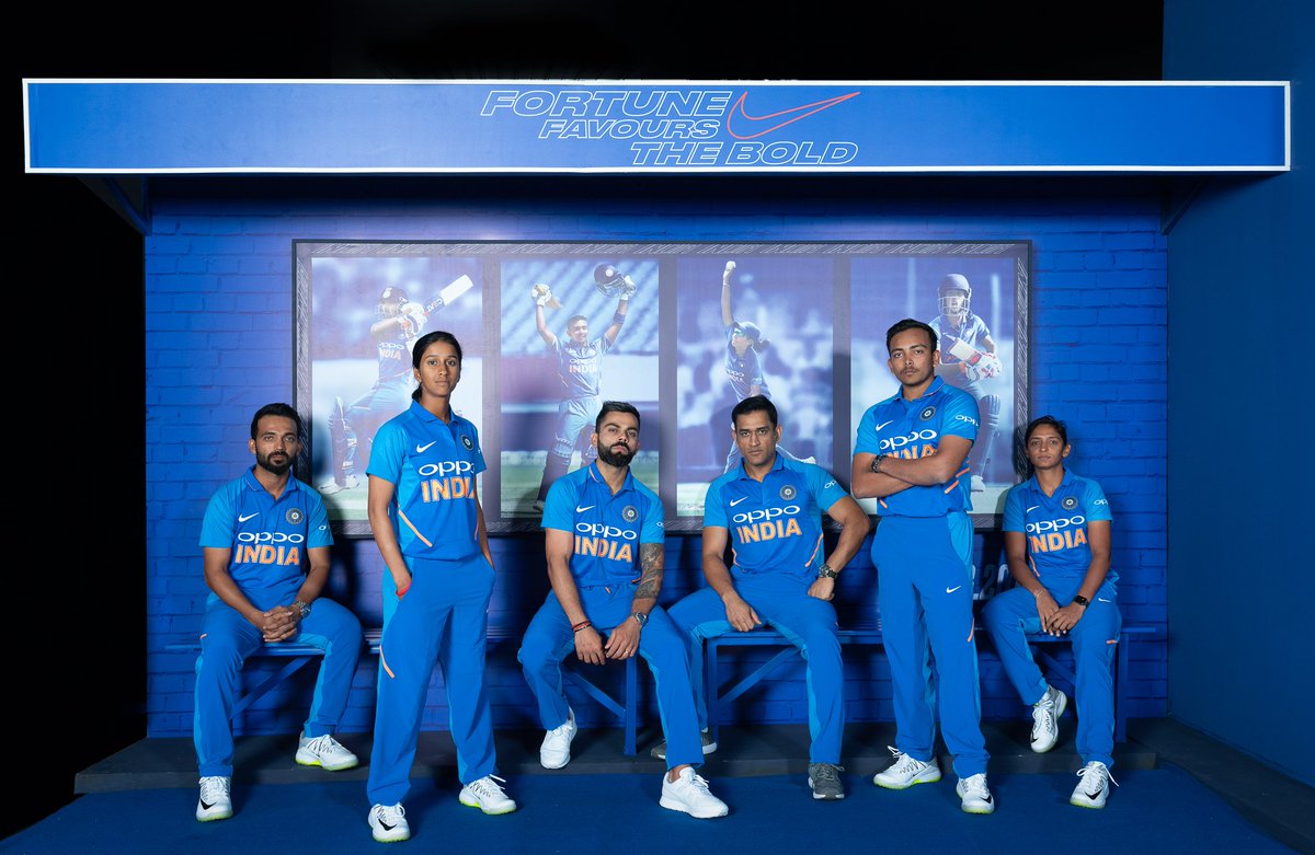 thefield_in's tweet photo. Team India's new Nike jersey for the World Cup has been launched. 

A nice touch on the inside of the collar, referring to the three world titles won so far. 

What do you think of it? https://t.co/cnnsciyNgu