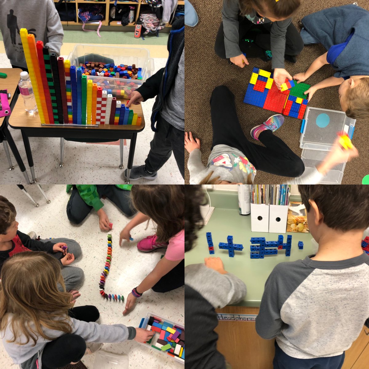 MSargent10's tweet photo. Lots of math happening in 1st grade today! Being creative and synergizing! #RSEwhy ⁦@roostersprings⁩ https://t.co/qV26qm3wDG