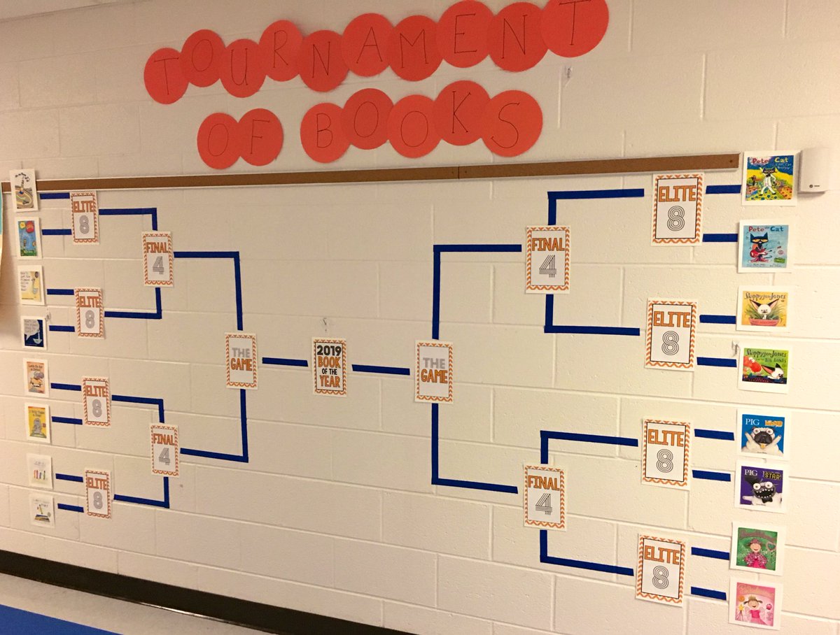 Room 36 is ready for #MarchMadness by hosting a #TournamentofBooks! @HamptonOaksElem @SCPSchools