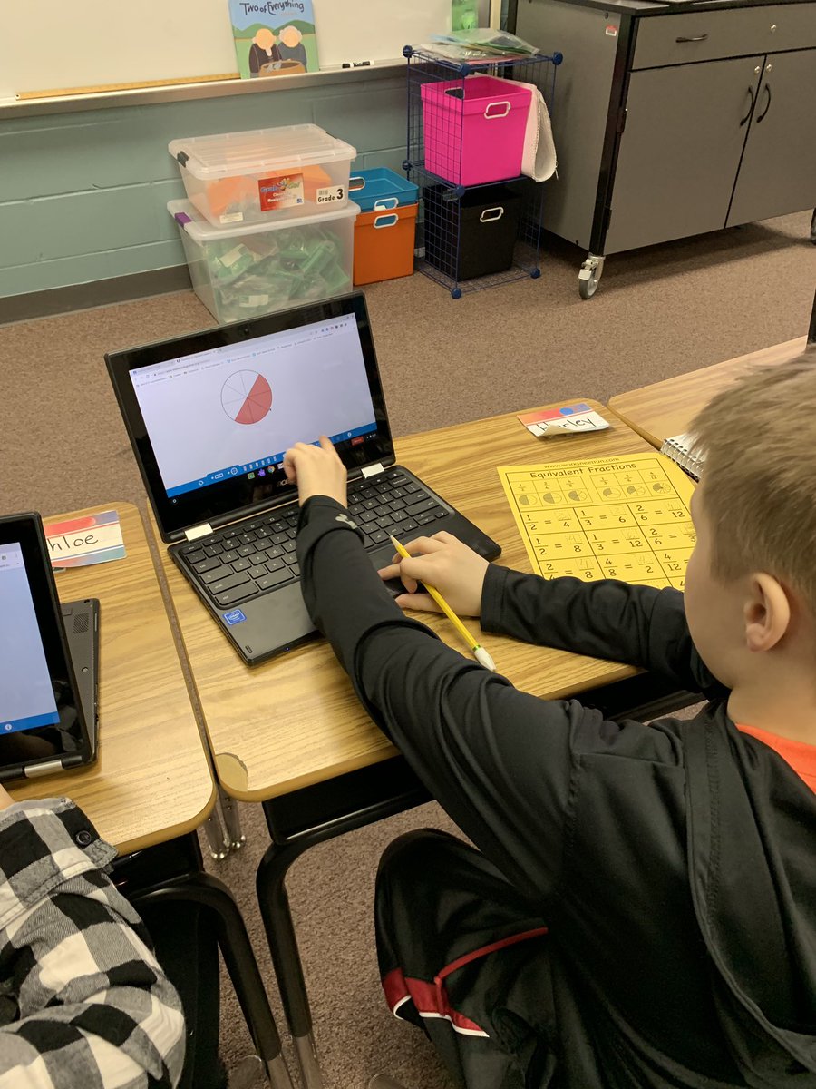 Mrs. Darr (@jdarr_adm) on Twitter photo Exploring more equivalent fractions using our chrome books. These kids love fractions!! #WeAreADM #WinEachDay Exploring more equivalent fractions using our chrome books. These kids love fractions!! #WeAreADM #WinEachDay