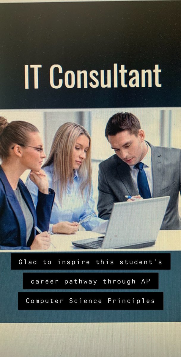 BeccaGutosky's tweet image. Graduation project presentations underway at @CmhsOfficial! Happy to have had a hand in inspiring this student’s career goals through #APComputerSciencePrinciples @codeorg