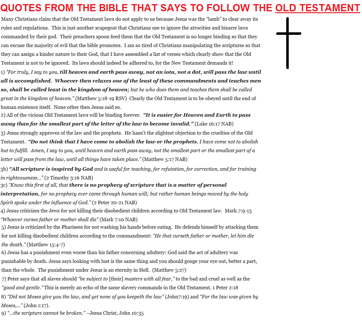 CocoaStyle3's tweet photo. @reyna_willz @bisexualspies christians are still meant to follow the old testament tho. Jesus says so https://t.co/6ppxWk6fBX